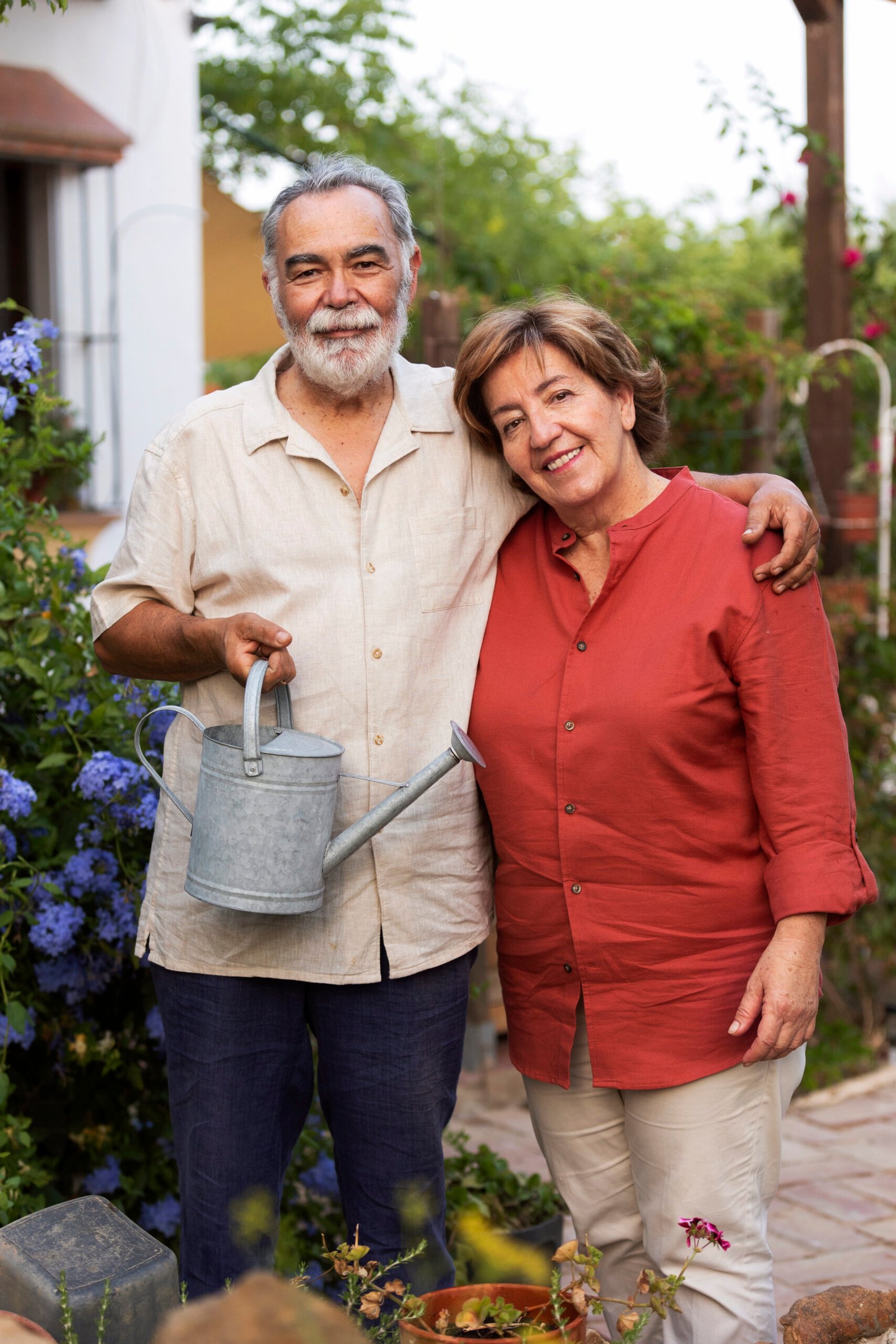 Couple enjoying time together at home